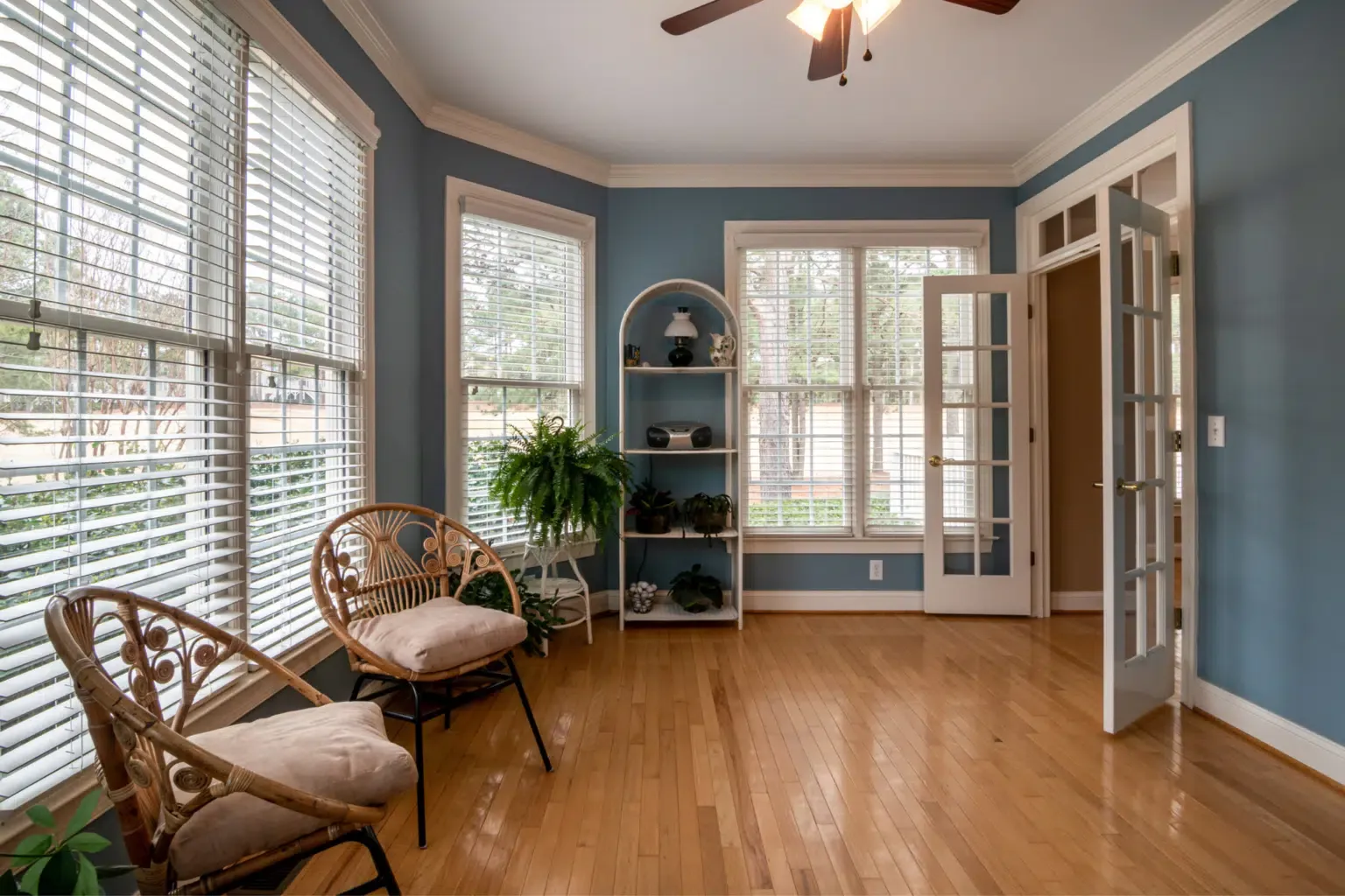 A three seasons room taking advantage of the benefits of energy efficiency.