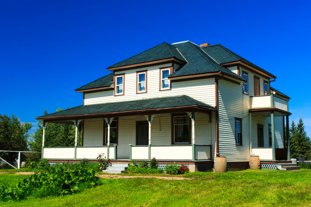 Fixing up an old house? Here is a picture of an old house that needs repairs.